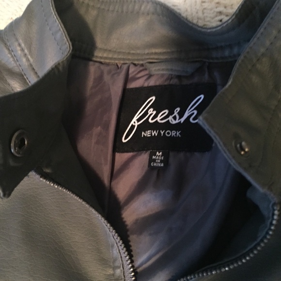 Fresh New York Grey pleather jacket - Picture 3 of 4